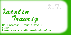 katalin traurig business card